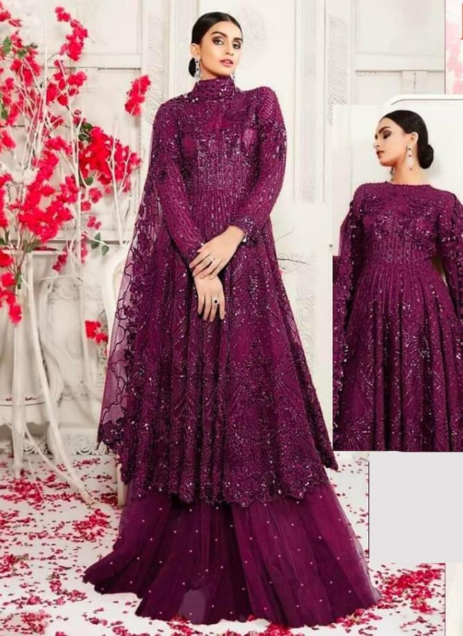 KHAYYIRA AMAIRA Designer Heavy Wedding Wear Butterfly Net With Embroidery Heavy Salwar Suit Collection